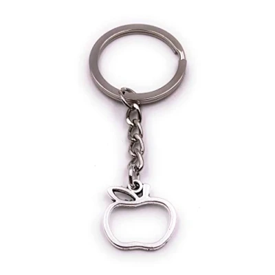 Image de H Customs Pendentif Porte clés en Argent avec Feuille de Pomme