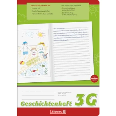 Image de Cahier d&#039;histoire Brunnen 104499103 classe 3 Format A4 16 feuilles Réglure 3G