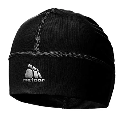 Image de meteor® Shadow la avec ions Argent Bonnet Coupe Vent Unisexe Skull Cap Idéal comme Un Chapeau pour Casque de vélo S Courir, Le Ski, snowbor Ding, Jogging, ou sous (Noir)