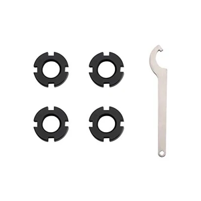 Image de New Direction Tackle Lot de 4 écrous directionnels universels noirs pour détecteur touche