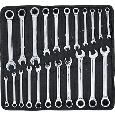 Image de BGS Diy 30010 Jeu de clés mixtes à cliquet métriques + pouces 22 pièces