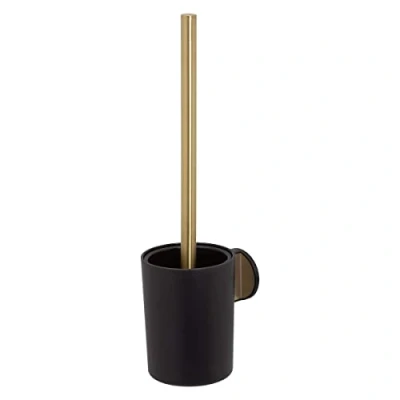 Image de Tiger Tune, Brosse de WC avec support mural, Laiton brossé, Noir