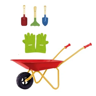 Image de Theo Klein Brouette Accessoires en métal, Peut Supporter jusqu&#039;à 10 kg avec de Solides Outils Jardinage Jouet pour Enfants à partir 3 Ans, 7669