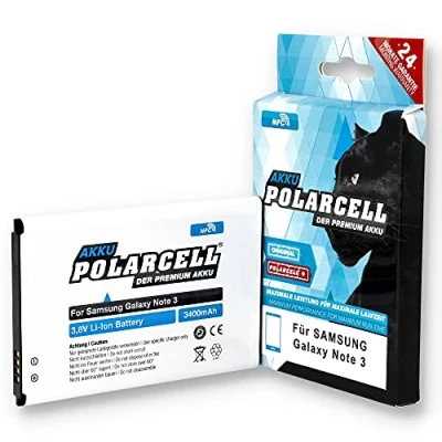 Image de PolarCell Batterie NFC pour Samsung Galaxy Note 3 SM N9000, III LTE N9005, DuoS N9002, remplace la d&#039;origine EB B800BE de rechange puissante 3400 mAh Cellules