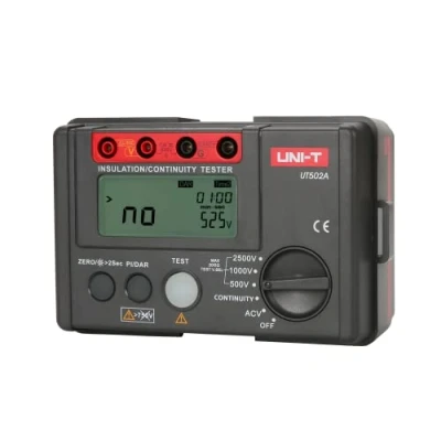 Image de Uni T UT502A Testeur de résistance d&#039;isolation, compteur terre, mégomètre, voltmètre avec rétroéclairage LCD, affichage 2000