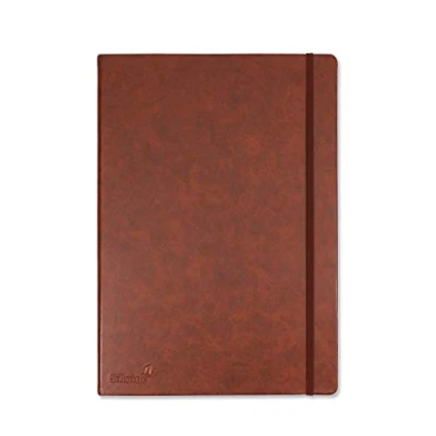 Image de Silvine Executive Réf 198TN Cahier Feuilles lignées Ruban marque page 160 pages 90 g/m² Camel A4 (Import Royaume Uni)