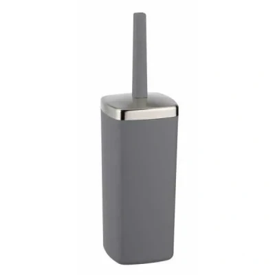 Image de WENKO brosse WC Barcelona Anthracite Porte WC, absolument incassable Gris