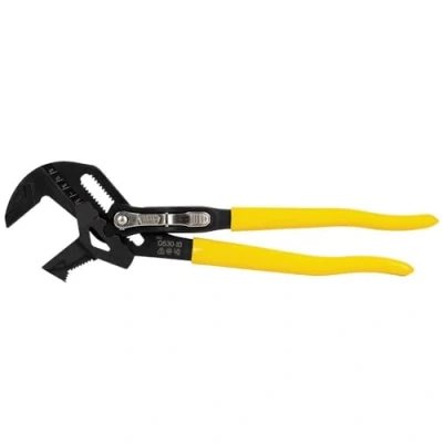 Image de Klein Tools D53010 pince à molette, pompe multi usage avec mâchoire double face réglable et réversible, dents lisses moletées, 25,4 cm