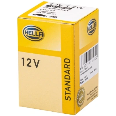 Image de HELLA 8GA 007 997 031 Ampoule, éclairage des instruments 12 1,2 Ampoule sur socle B8.5d Halogène
