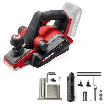 Image de Einhell Professional Rabot portatif sans fil TP PL 18 3 Li BL Solo Power X Change (18V, charbon, largeur 82 mm, profondeur de passe mm max., arbre porte fer, patin repos, batterie)