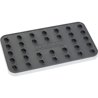 Image de Leifheit repose fer mobile en silicone, antidérapant, résistant à la chaleur jusqu&#039;à 250C, plateau 25,5 x 14cm, pour pose de courte durée du repasser sur table