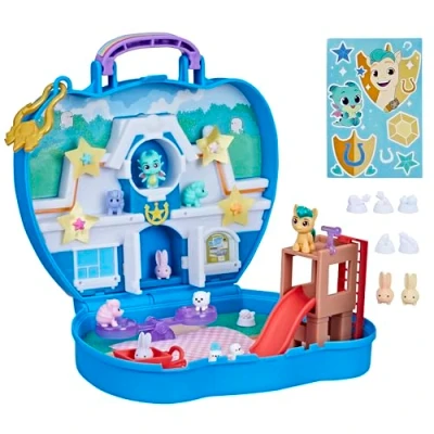 Image de My Little Pony Mini World Magic Création F6440 Une journée au Parc Pack 2 Figurines 2.5 cm + 40 pcs Hitch Trailblazer et Sparky Sparkeroni