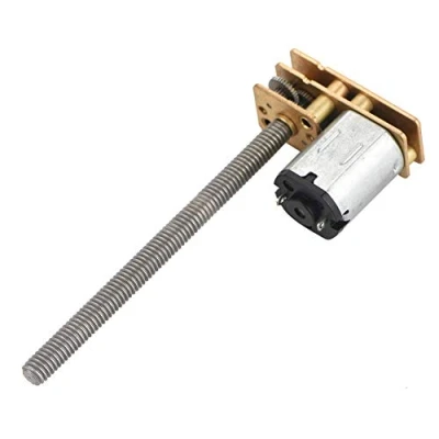 Image de DC6V/12V Moteur de Réduction à Engrenages avec Long Vis Filetage Électronique Motoréducteur pour Modèle Voiture, Robot, Jouets Électroniques et Bricolage (6V 200RPM)