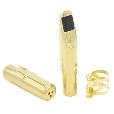 Image de Bec Saxophone, Alto Jazz Saxophone Métal 8C avec Capuchons Patches Coussins