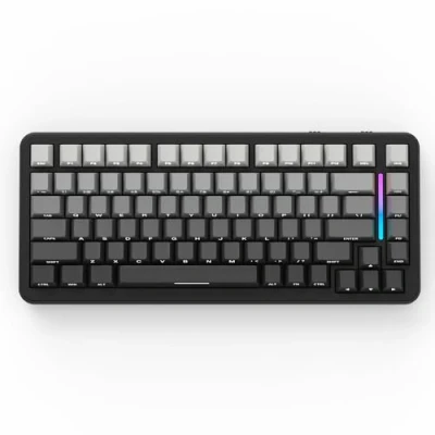 Image de ATTACK SHARK M86 Clavier Mécanique à Joint, De Jeu Sans Fil RGB Tri Mode 75%(BT/2,4 G/USB C), Gravé Sur Le Côté, Échangeable Chaud, Commutateurs Linéaires Pré Lubrifiés, 4000mAh Dégradé Noir