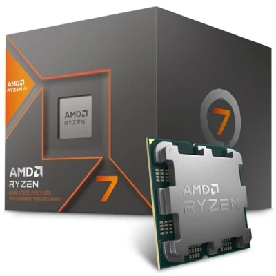 Image de AMD Ryzen™ 7 8700G Processeur, 8 Cœurs/16 Threads Débridés, AI, Radeon™ 780M, Architecture Zen 4, 24MB Cache, 65W TDP, Jusqu&#039;à 5,15 GHz Boost, Socket AM5, Ventirad Wraith Spire