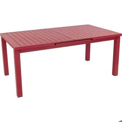 Image de Table de jardin extensible en aluminium Santorin coloris terracotta 8/10 personnes