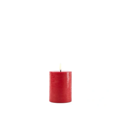 Image de Uyuni Lighting Bougie cylindrique LED 7,8 x 10,1 cm Rustic Red