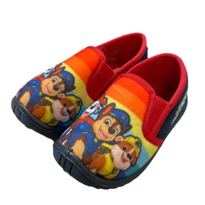 Image de Paw Patrol Chaussons pour enfant garçon de 2 à 6 ans, pantoufles chaudes garçons et filles avec fermeture Velcro, chaussures amusantes motif Chase Marshall, idéal la maternelle,