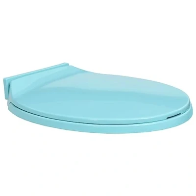 Image de vidaXL Siège de toilette à fermeture en douceur Vert Ovale