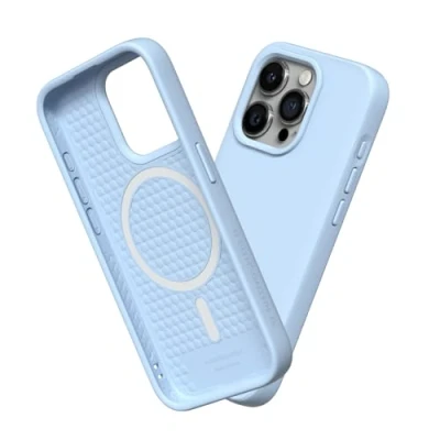 Image de RhinoShield Coque Compatible avec [iPhone 15 Pro Max] SolidSuit Magsafe Fine Technologie d&#039;absorption des Chocs et Finition Premium Mate Bleu Glacier