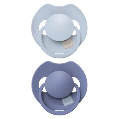 Image de Difrax LOVI Sucette Dynamique 6 à 18 Mois Bleu Clair &amp; Marine 2 Pièces Facile Accepter, Sans BPA, Silicones de haute qualité et durables