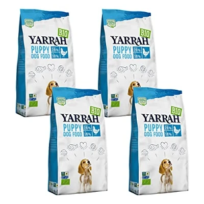 Image de Yarrah Nourriture sèche au poulet pour chiots et chiens bio 2 kg Lot de 4