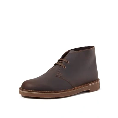 Image de Clarks Desert Boot Bushacre 3, Bottine Chukka Homme, Léa Brun Foncé, 45 EU