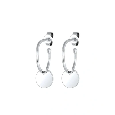 Image de Elli Basic Plate Trend Boucles d&#039;oreilles silvercoloured, Femme, Taille: One Size, Silver coloured