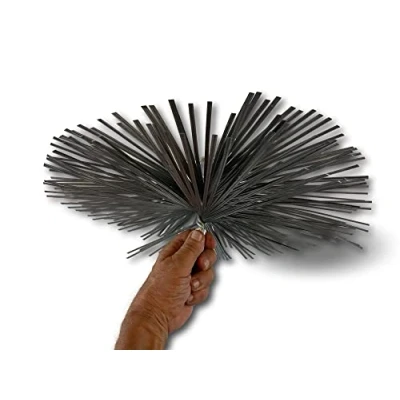 Image de Hérisson rond en acier plat pour ramonage conduits non gainés Ø 400 mm Embout fileté M12*1,75mm Cheminées, chaudières, poêles, canalisations Adaptable tous types de cannes Kibros 4ER40
