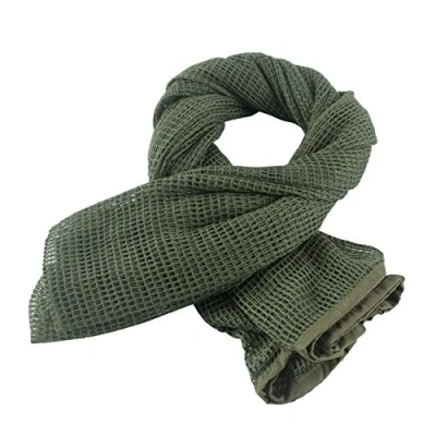 Image de Tactical Filet De Camouflage 180x90 Shemagh Keffieh Écharpe à Réseau Foulard Militaire en Maille pour Armée Tireur Pêcheur Chasseur hommes femmes
