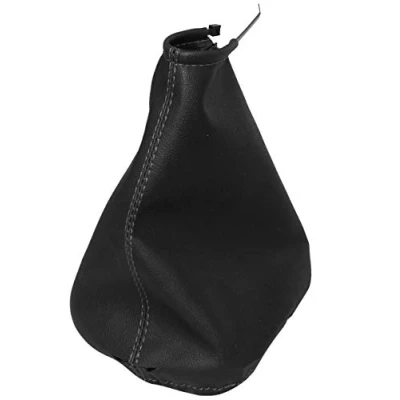 Image de AERZETIX Soufflet de levier vitesse en simili cuir avec couture/surpiqûres couleurs variables (noir surpiqûres noires)