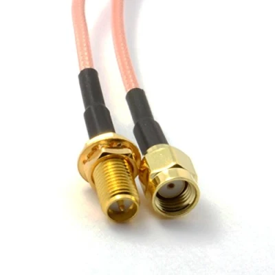 Image de WiFi Antenne d&#039;extension Rallonge Cable/Lead sans Fil RP SMA 1 m [1 mètre/1m]