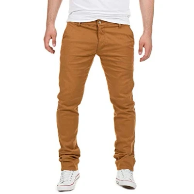 Image de Yazubi Dustin Pantalon Chino pour Homme en Coton Tissu Hommes, Marron (Camel Otter 181018), W38/L34