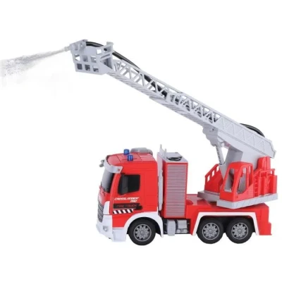 Image de Lexibook RCP20 Crosslander Pro, RC Fire Truck, Camion de Pompier télécommandé, Effets Lumineux, pulvérise l&#039;eau, échelle rotative éléctronique, Rechargeable, RCP20, Rouge
