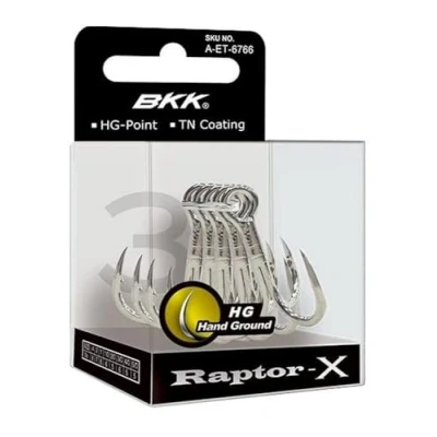 Image de BKK Raptor X Triple #2/0 (6 pièces) Hameçons triples