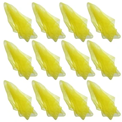 Image de Hoerev Juggling Danse des Foulards Lot de 12 (60cmx60cm),12 Jaune