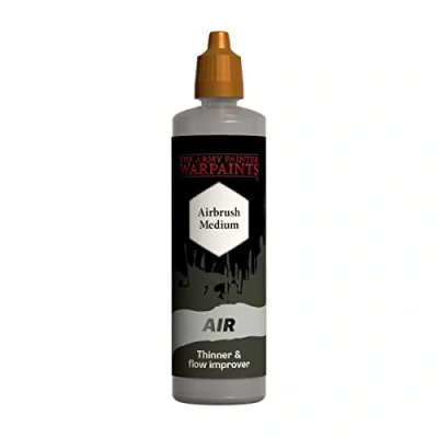 Image de The Army Painter Airbrush Medium, Flacon Compte Gouttes de 100 ML, médium Peinture Acrylique, diluant pour aérographe, améliorant Le débit l&#039;aérographe et la Figurines Wargaming