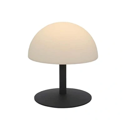 Image de Lampe de table sans fil LUMISKY NEPTUNE ROCK H20 cm Pied en acier Gris LED blanc chaud et