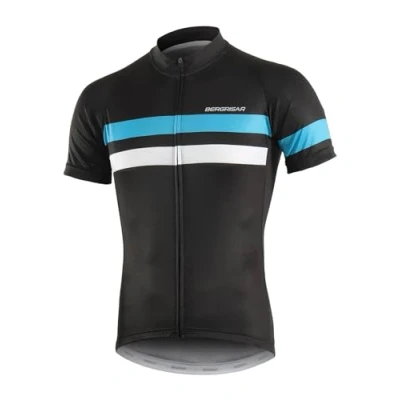 Image de BERGRISAR Homme Cyclisme Maillot Respirant Séchage Rapide Vêtement Vélo VTT Manches Courtes Jersey 8001 Bleu XXL