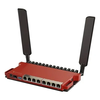 Image de Mikrotik L009UiGS 2HaxD IN routeur sans Fil Gigabit Ethernet Monobande (2,4 GHz) Rouge