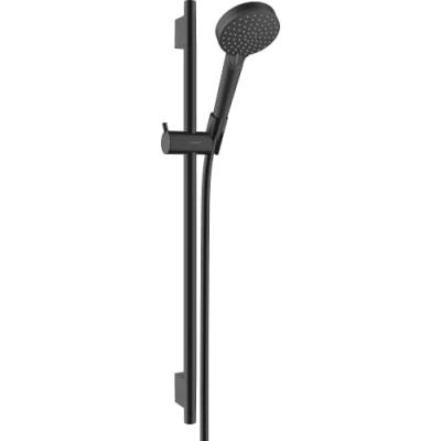 Image de hansgrohe Vernis Blend Set de douche 2 jets EcoSmart 9 l/min avec barre Unica 65 cm, noir mat, 26423670