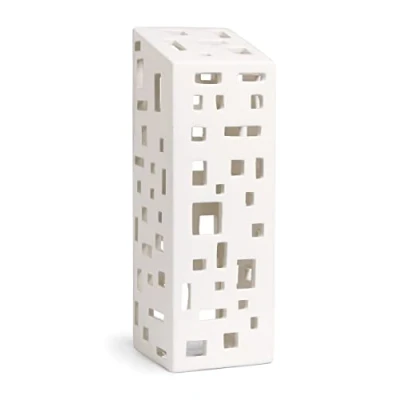 Image de Kähler Lichthaus High Building Urbania Objet de Collection Design Danois Blanc