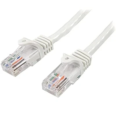 Image de STARTECH Câble réseau Cat5e UTP sans crochet 10 m Blanc Cordon Ethernet RJ45 anti accroc patch