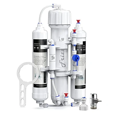 Image de FRIZZLIFE Système d&#039;osmose inverse pour aquarium de filtre à eau compact RO 3 étapes Poissons tropicaux Discus Marine Compatible avec membrane GPD 190L, 280L ou 380L (190L)