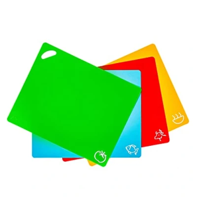 Image de Axer 4 pcs Planches à Découper Plastiques Code Couleur Grande Planche Plastique sans BPA Set Extensible