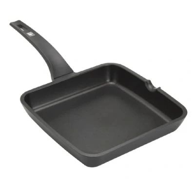 Image de BRA Efficient Poêle Carrée, 22 cm, Fonte d’Aluminium avec Revêtement Antiadhésif Teflon Platinum Plus sans PFOA, Compatible Tous Feux Dont Induction