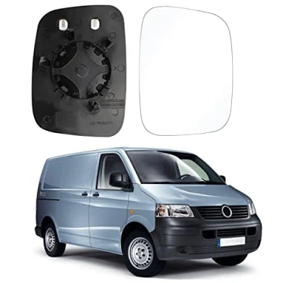 Image de Verre de Rétroviseur remplacement pour VW T5 2003 2009, Extérieur Réglable Adapté Caddy 2004 2015, Recul Miroir (Droit)