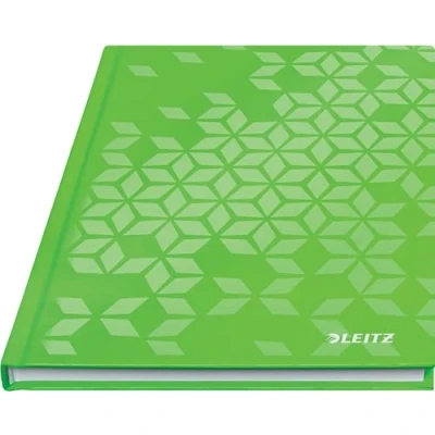 Image de Leitz, Cahier couverture carton A5 ligné, 160 pages 90g/m², Leitz WOW, Vert, 46271054