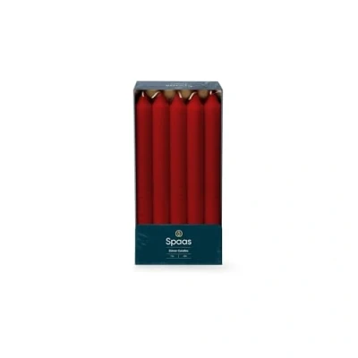 Image de Spaas 10 Bougies de ménage 21/240 mm, ± 8 Heures, Non parfumée Rouge S0009009013